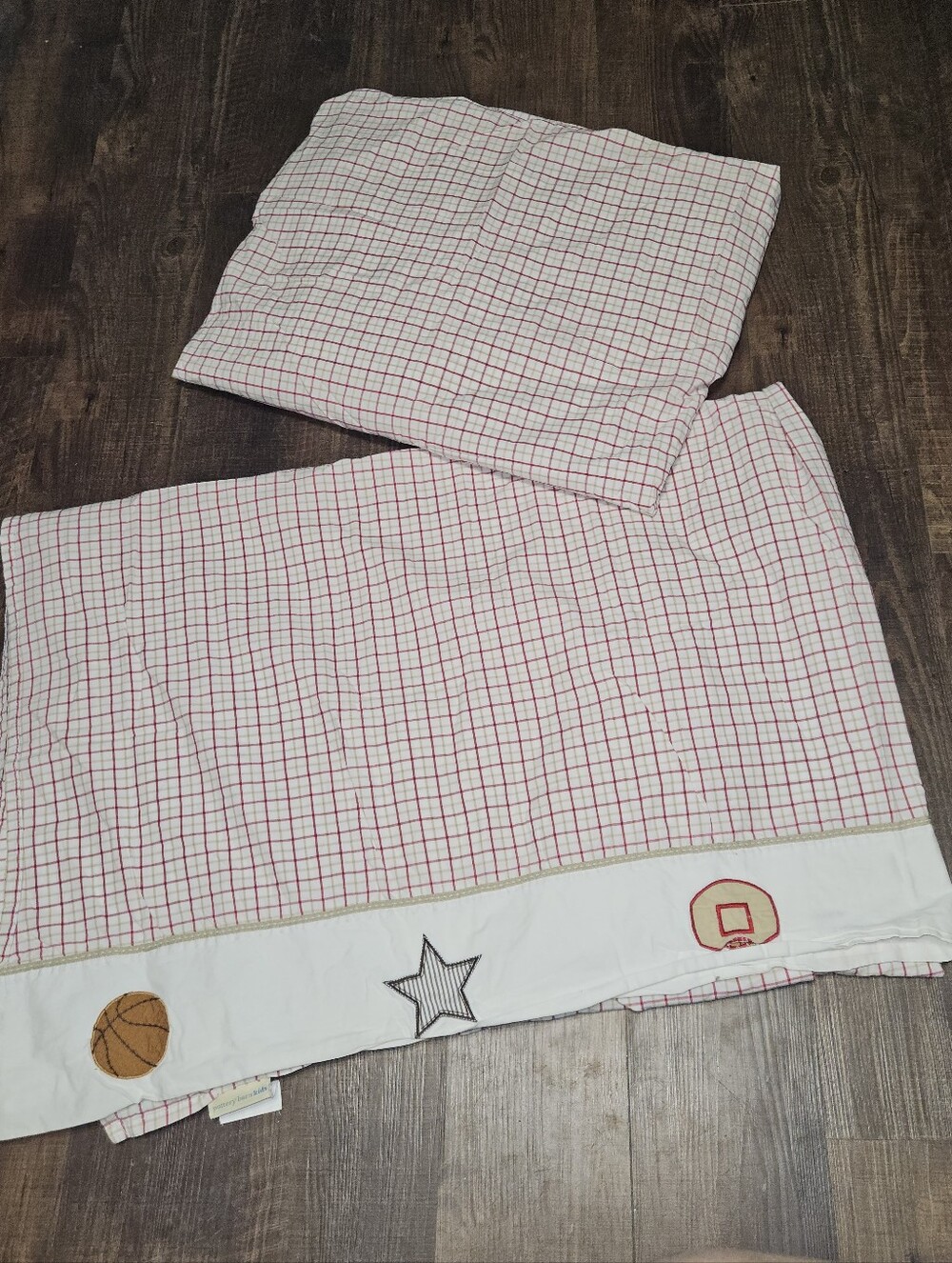 Pottery Barn Kids Plaid Basketball Sheets
